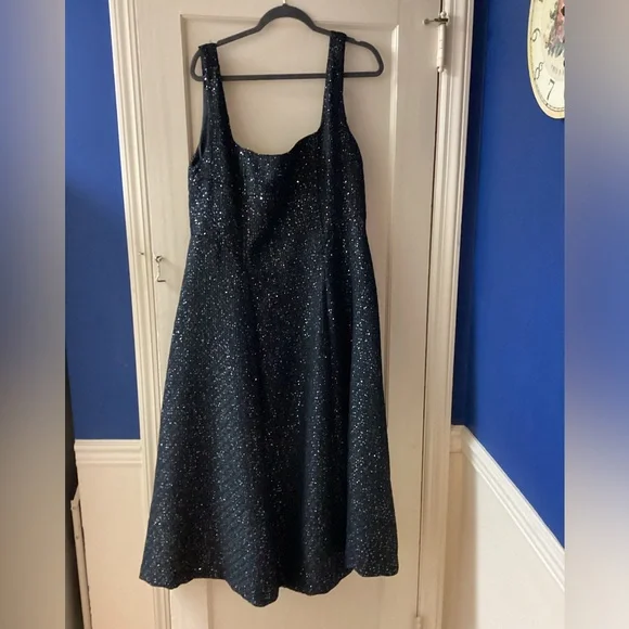 Women’s Aqua Black Sequin Dress- Size XXL- Bloomingdale’s- NWT- lined- - Picture 1 of 14